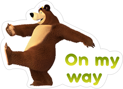 Viber Sticker «masha And The Bear» - Sticker (490x317), Png Download