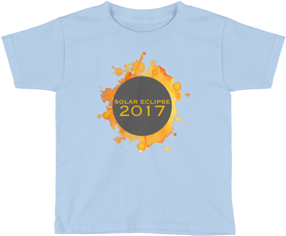 2017 Solar Eclipse Watercolor Burst - Active Shirt (600x600), Png Download