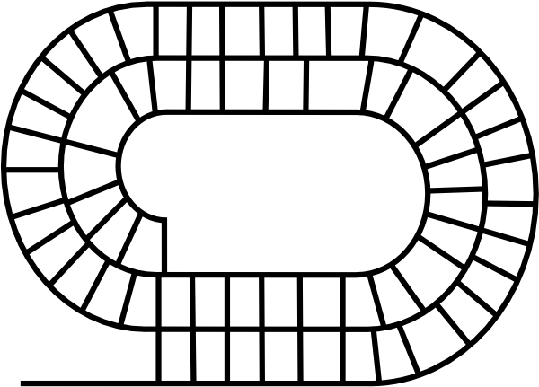 Clip Art Black And White Emty Ganzenbord Template Clip - Game Of The Goose Template (600x431), Png Download