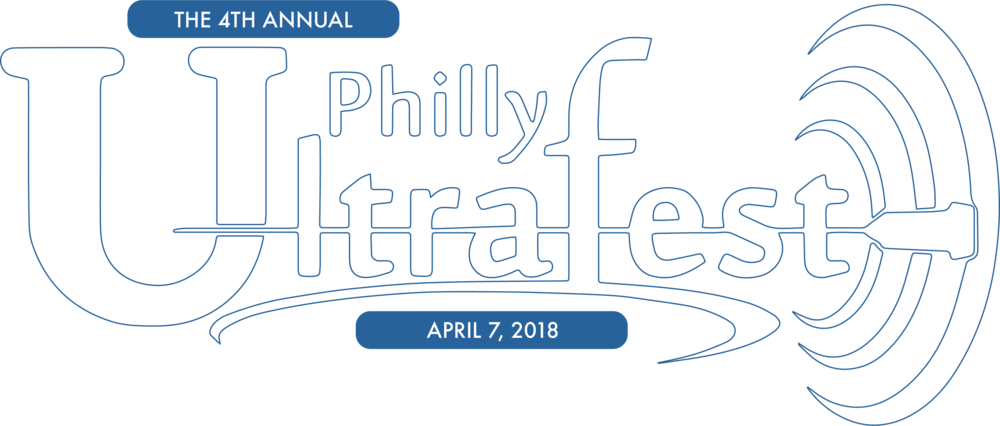 Ultrafest Logo White W Blue Border And Date - Graphics (1000x426), Png Download