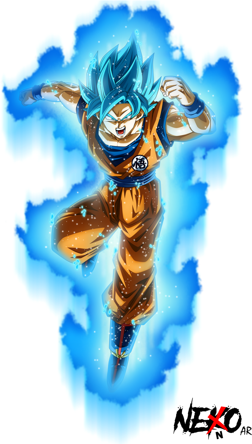 Super Saiyan Blue Goku By Nekoar - Goku Super Saiyan Limit Breaker (1024x1743), Png Download
