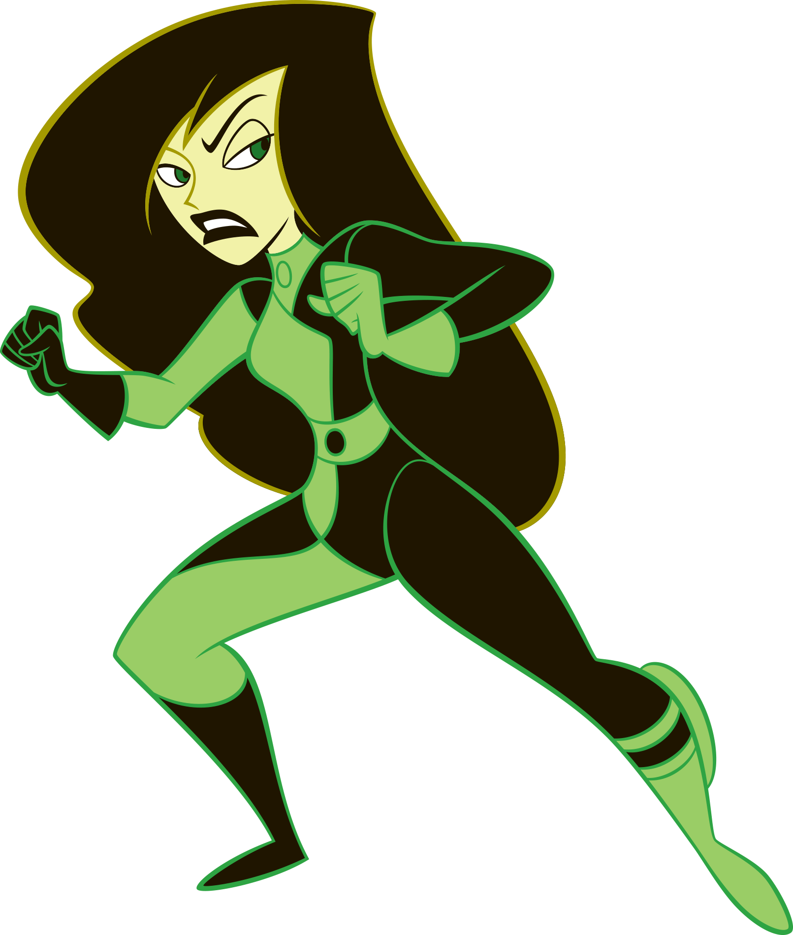 Download - Shego Kim Possible Characters (1611x1899), Png Download
