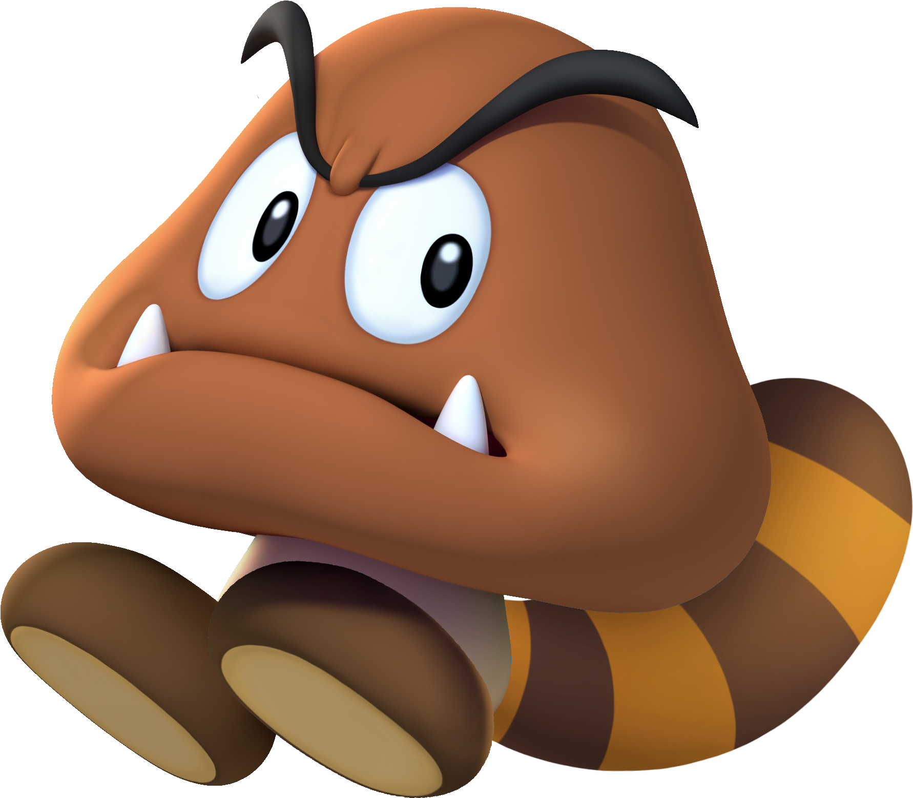 Tanooki Goomba Artwork - Goomba Amiibo Card (1816x1576), Png Download