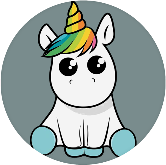 Unicorn Pop Grip - Cute Unicorn (580x580), Png Download