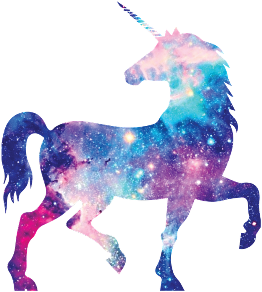 Unicorn Galaxy Galaxyunicorn Lovely Cute Animals Tumblr - Galaxy Unicorn (1024x1024), Png Download