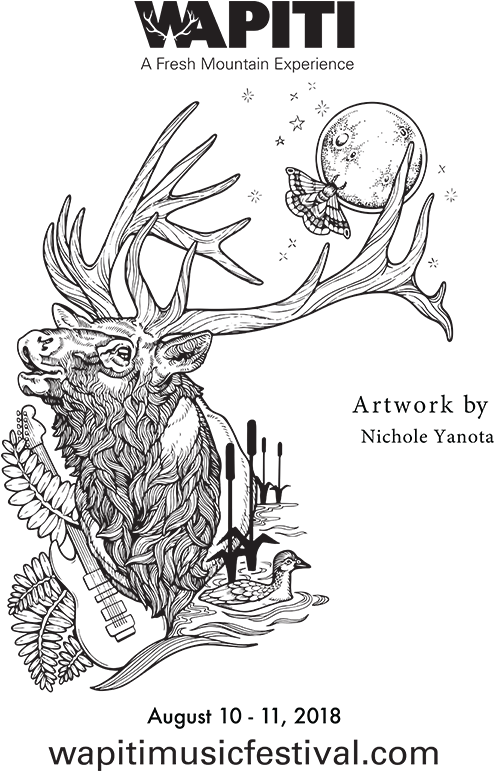 2018 Wapiti Artwork - Elk Valley (525x778), Png Download