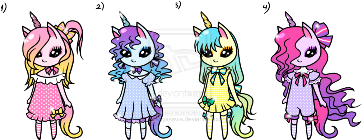 Cute Unicorns Cute Unicorns Girls Adoptables - Unicorn (1280x526), Png Download