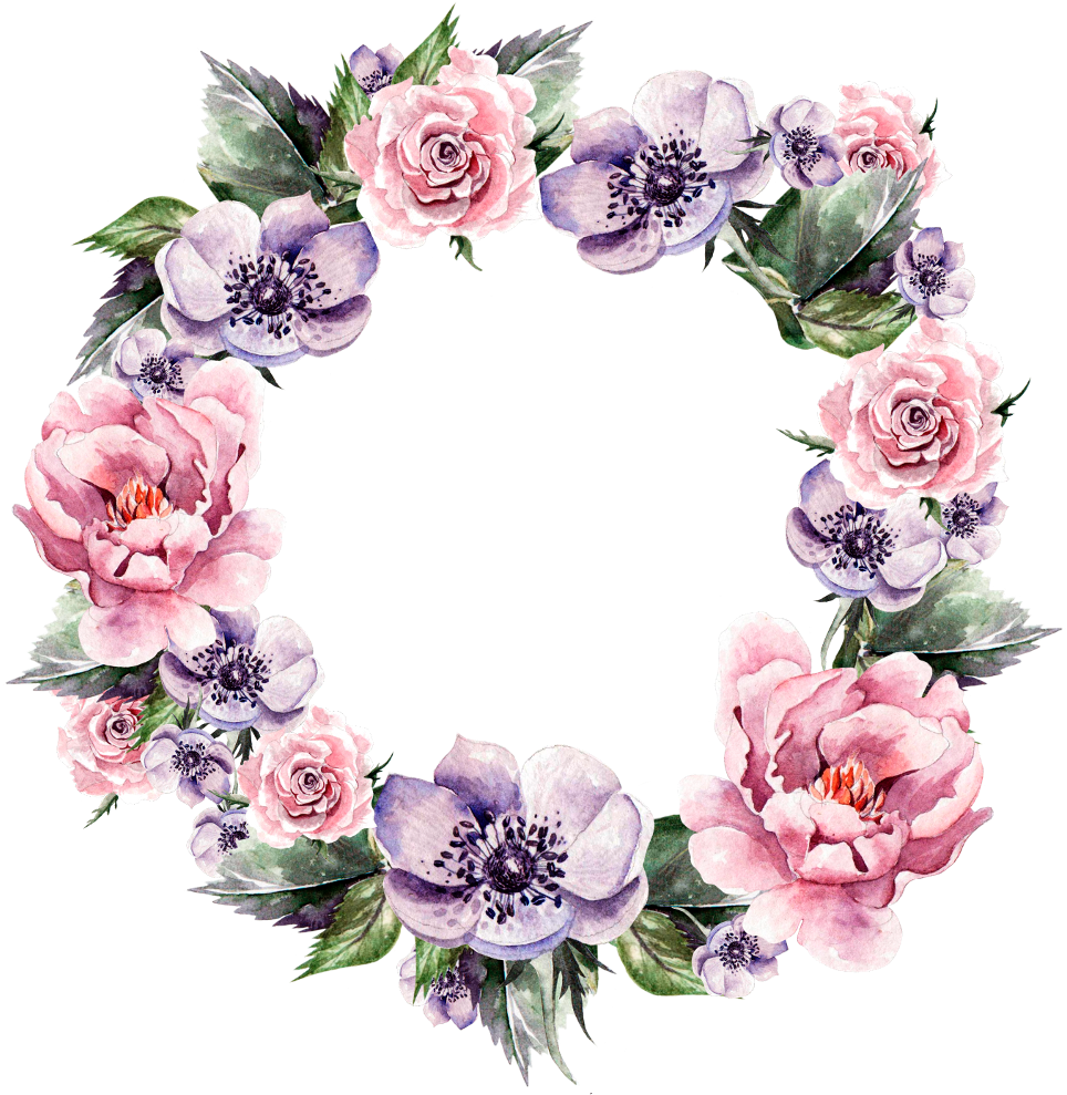 Ftestickersflowerflowers Watercolor Freetoedit - Wreath No Flowers Cartoon (1024x1039), Png Download