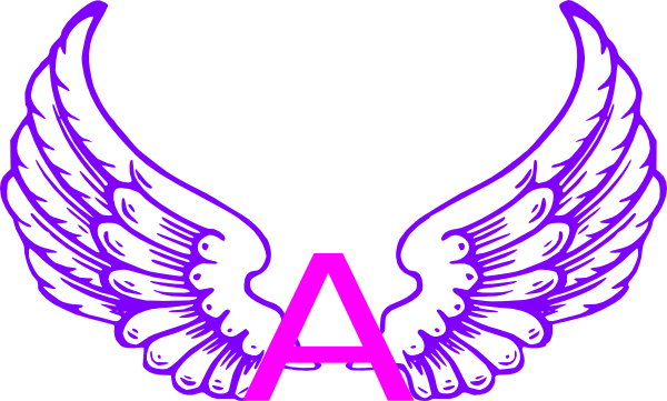 Letter A With Wings Tattoo (600x361), Png Download