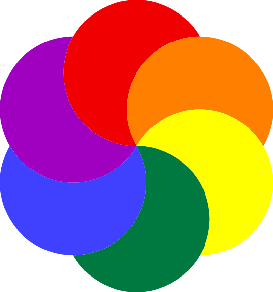 Of Colors Clip Art At Clker Com - Rainbow Colors In Circle (558x598), Png Download