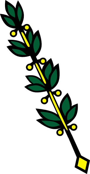 Leaf Stick Clip Art At Clker Com - Leaf On Stick (306x594), Png Download
