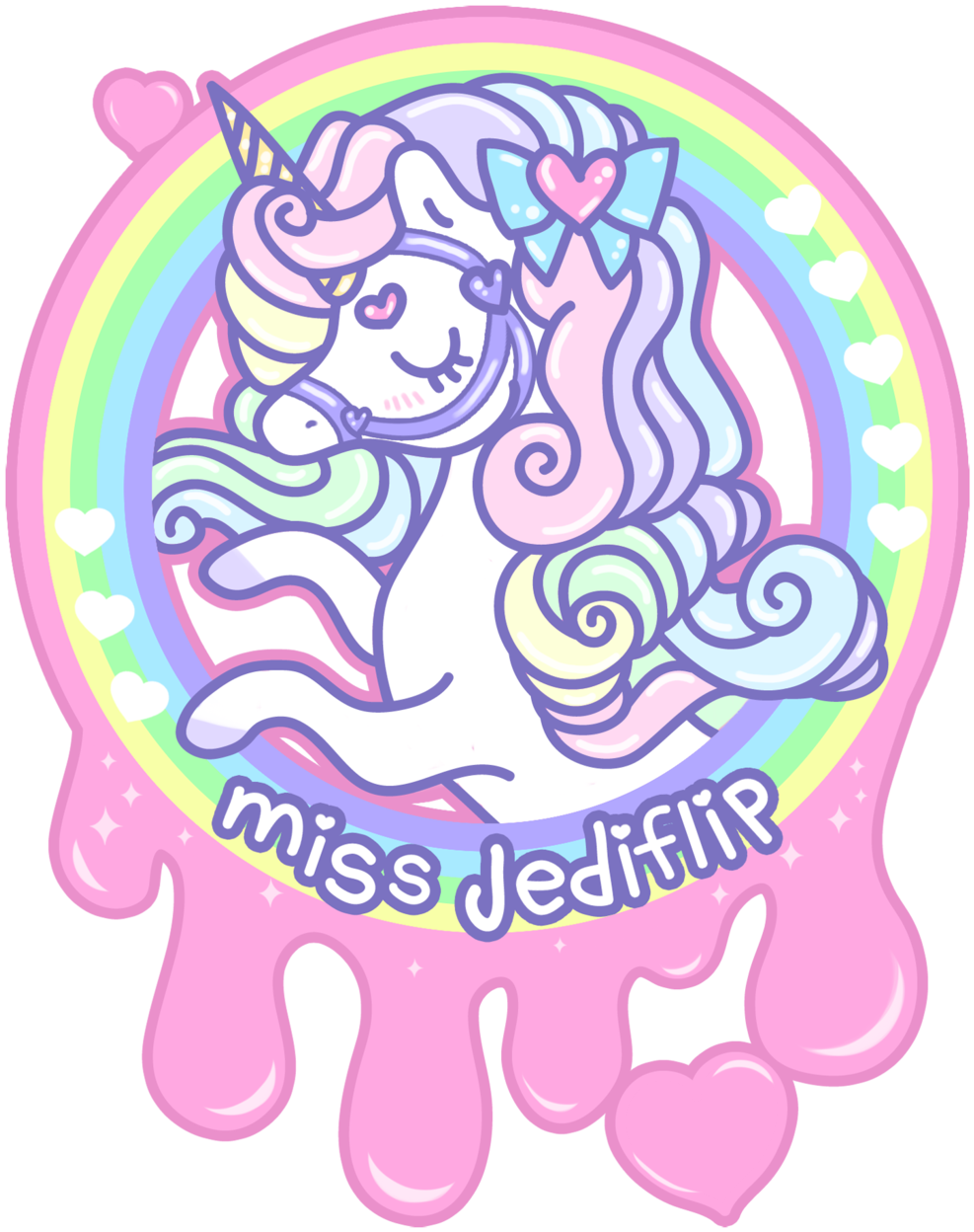 Rainbow Unicorn Logo By Missjediflip On Deviant - Logo Unicorn (1024x1280), Png Download