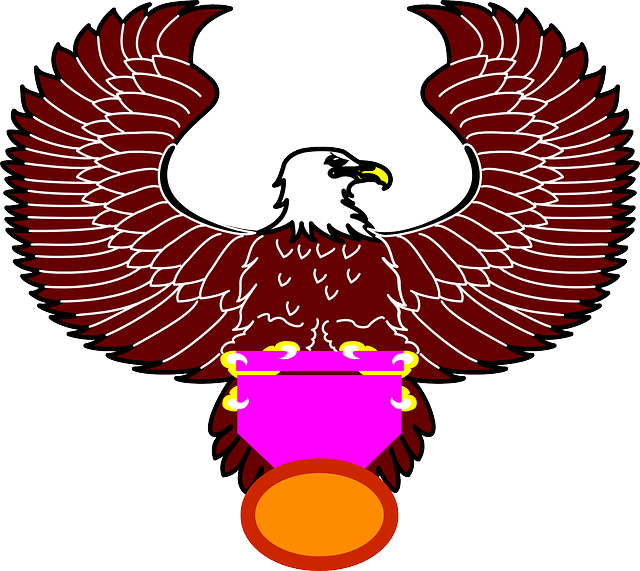 Spread, Eagle, Bird, Wings, Holding, Claws, Award - Elang Memegang Bola (640x571), Png Download