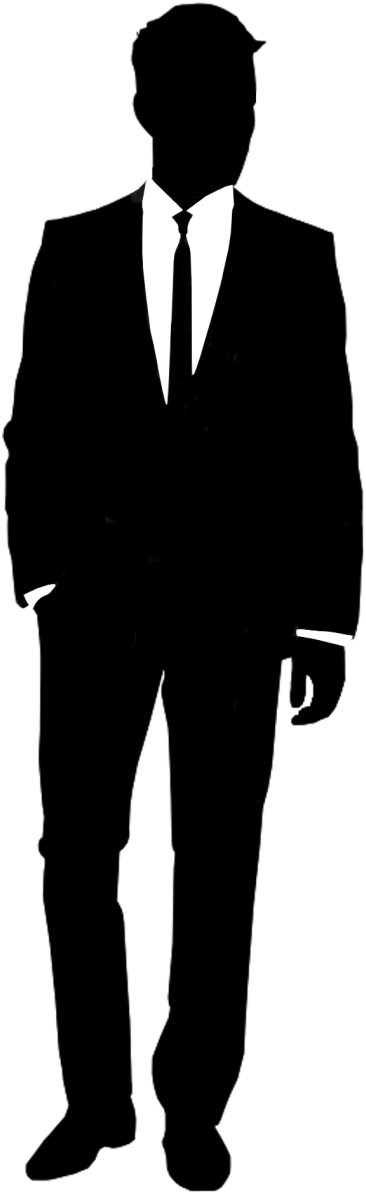 Businessman Silhouette Png Svg Royalty Free - Suit Silhouette Png (236x720), Png Download