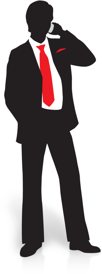 Silhouette Businessman Transparent Background (410x998), Png Download