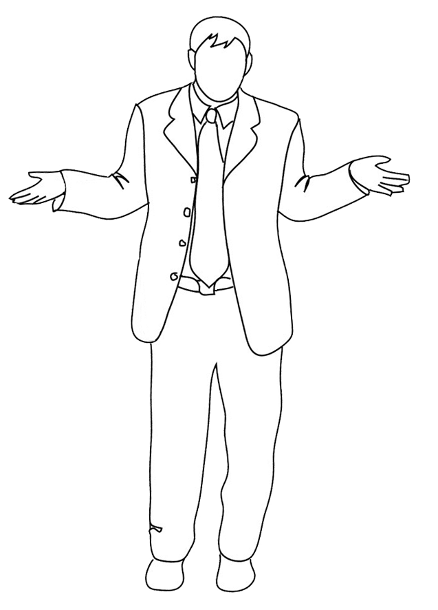 Male Silhouette Png, Silhouette Businessman Png - Business Man White Silhouette (637x886), Png Download