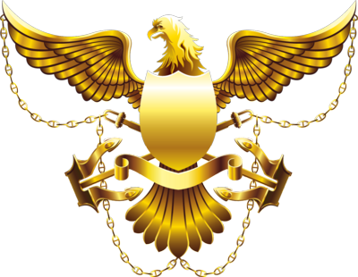 Eagle Wings Vector Png Gold Eagle Shield High Res Psd, - Gold Shield Vector Png (400x310), Png Download