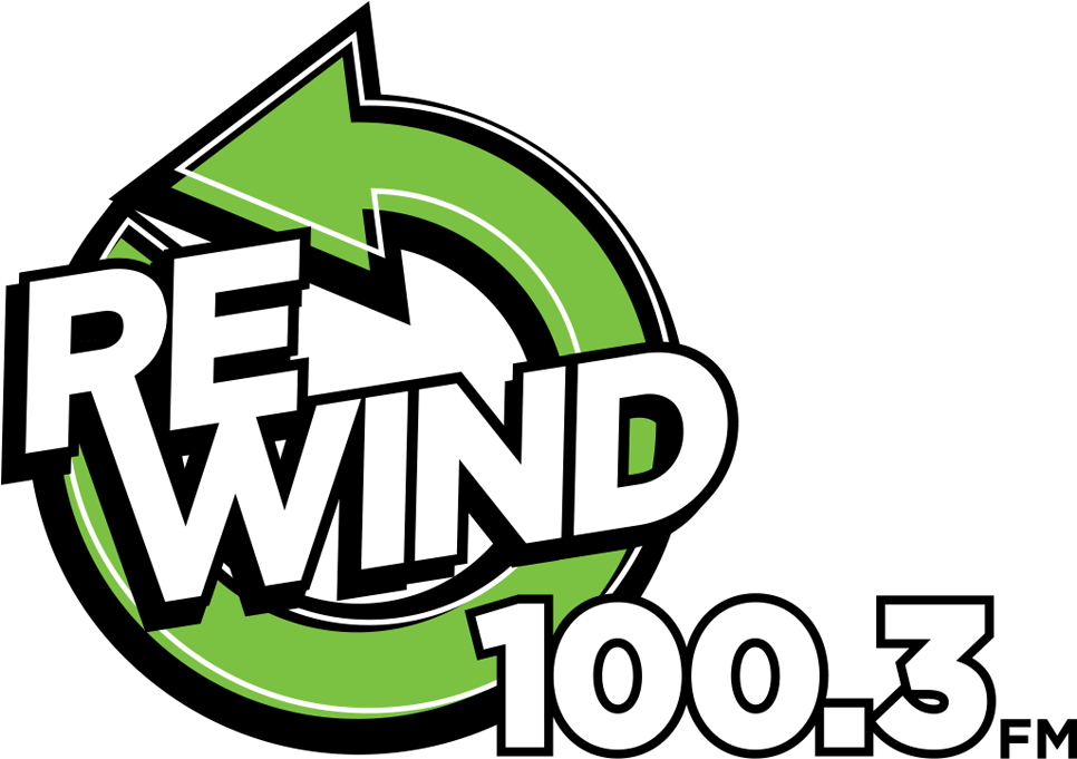 Rewind 100.3 (1024x733), Png Download