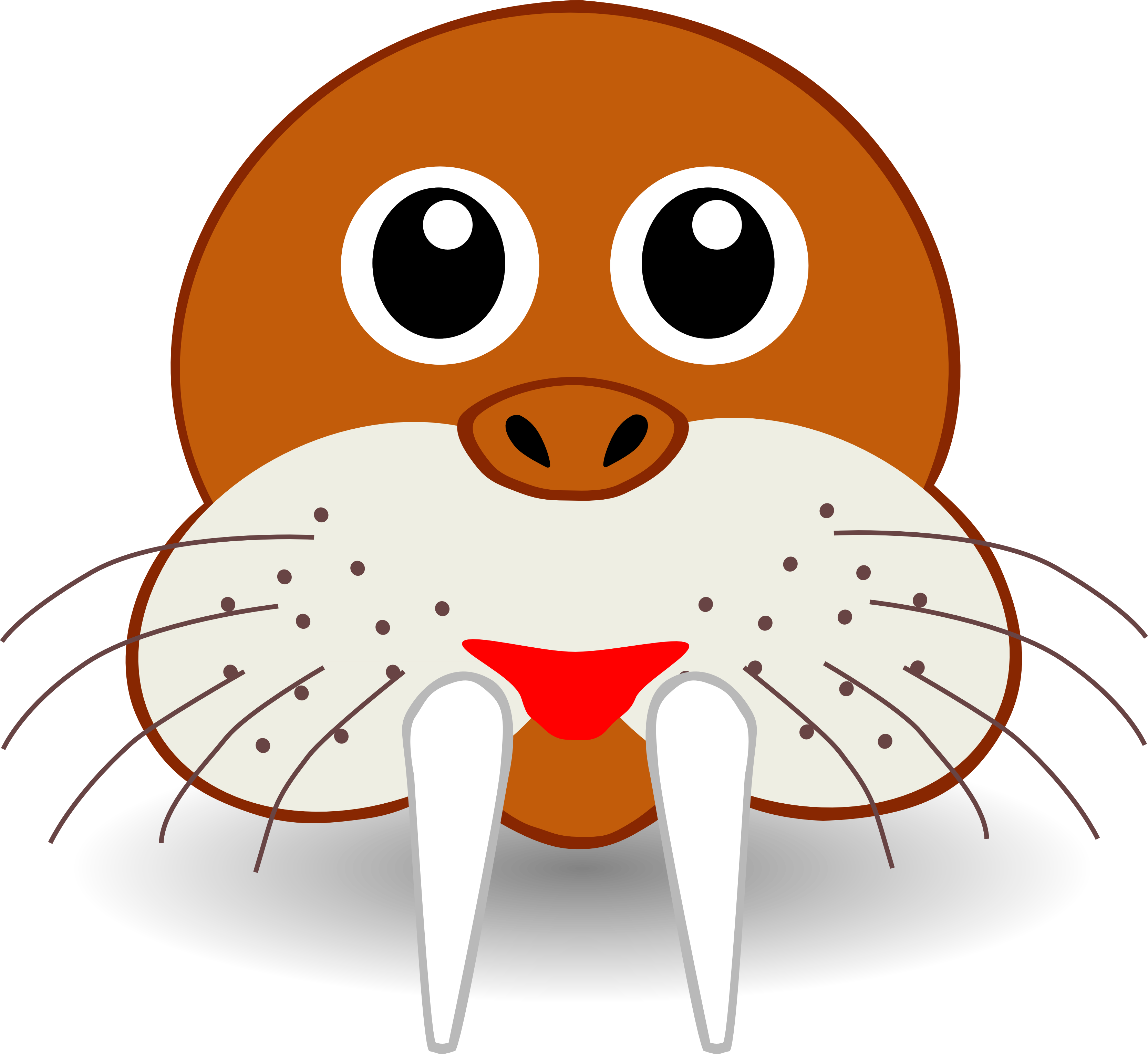 This Free Icons Png Design Of Funny Walrus Face (2400x2204), Png Download