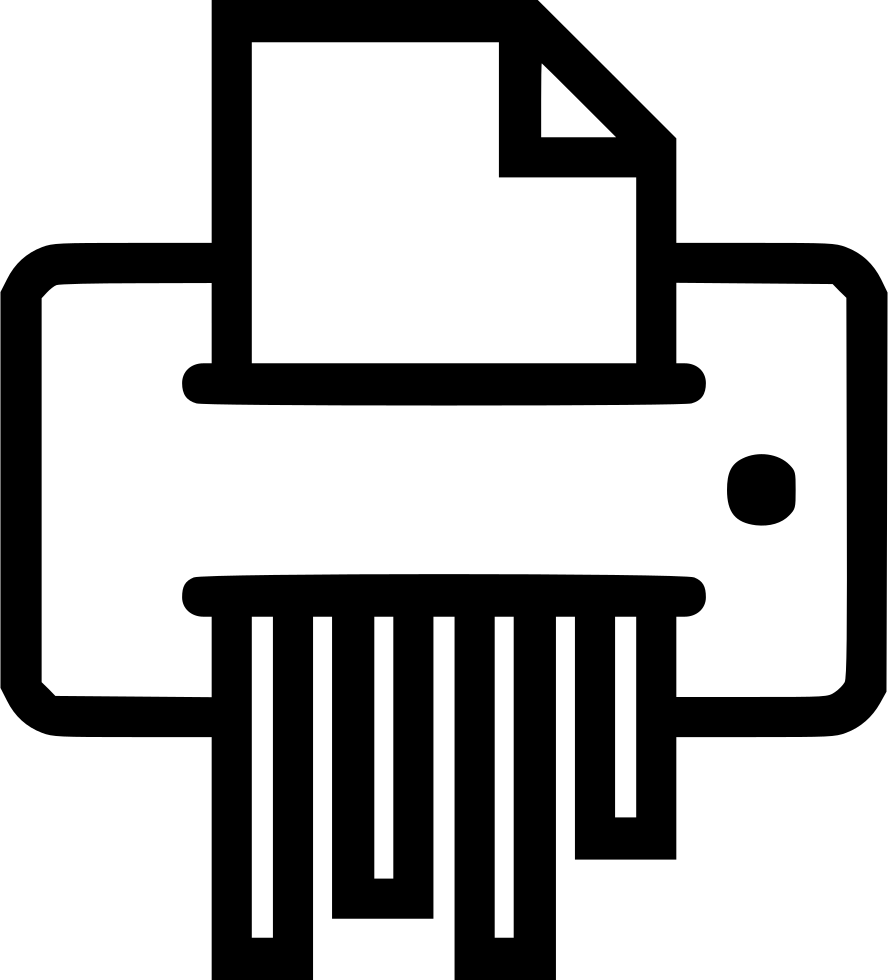 Paper Shredder Comments - Shredder Icon (888x980), Png Download