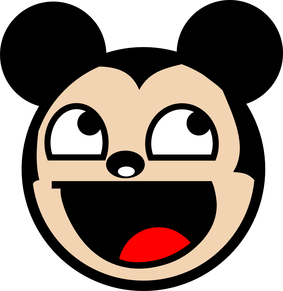 Mickey Mouse Face - Mickey Mouse Head Cartoon (1160x1192), Png Download