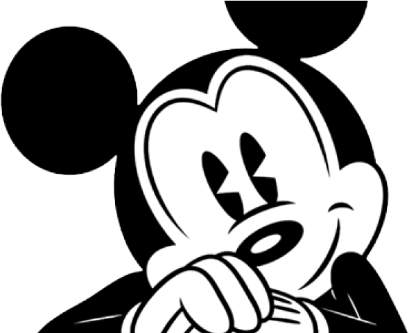 Black And White Mickey Mouse Free (640x480), Png Download