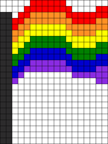 Gay Flag Perler Bead Pattern / Bead Sprite - Flag Perler Bead Patterns (379x505), Png Download