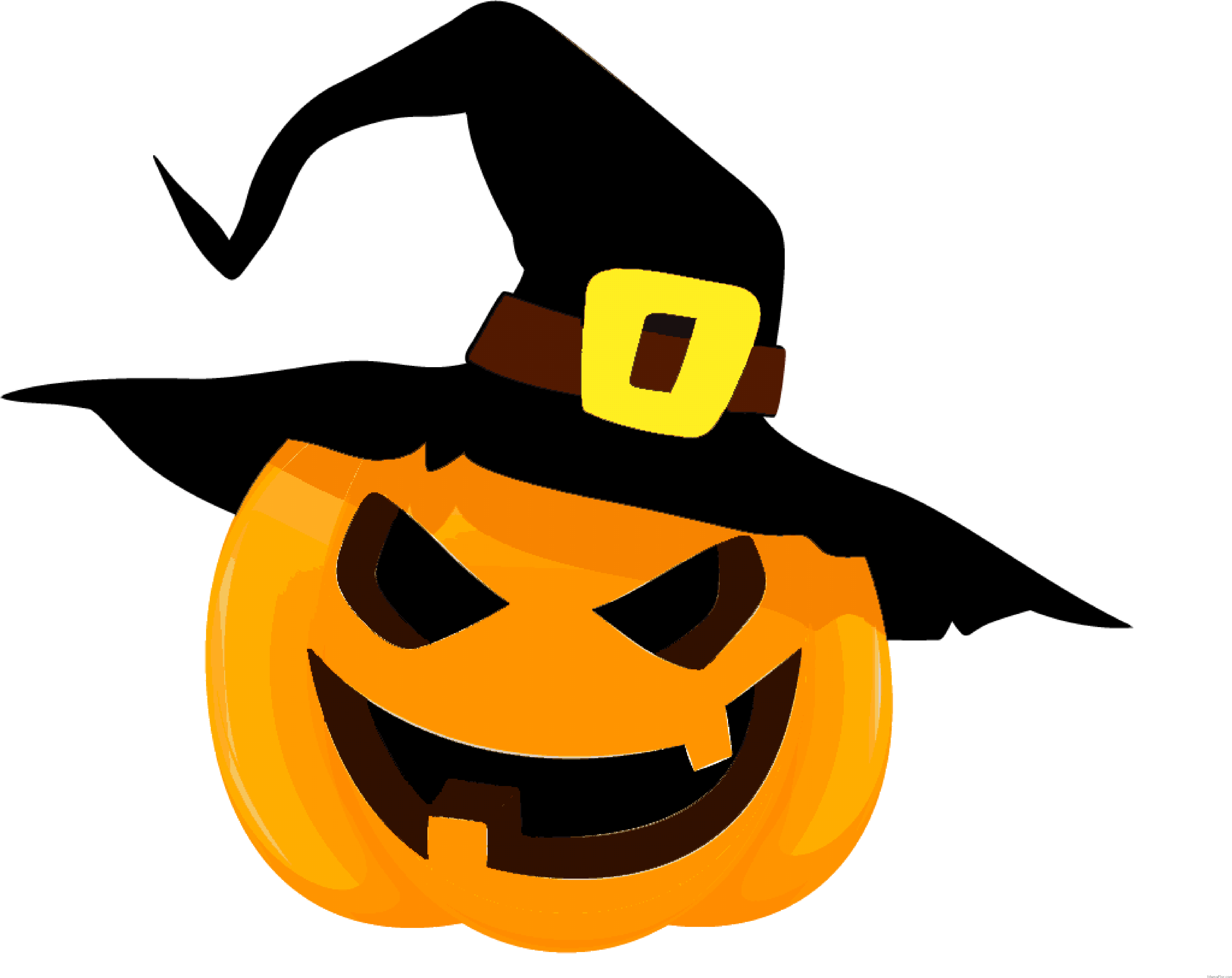 Cliparts De Calabazas - Halloween Pumpkin Png (5120x3840), Png Download