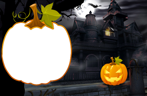 Huge Fearful Pumpkin - Marco De Calabaza Png (498x327), Png Download