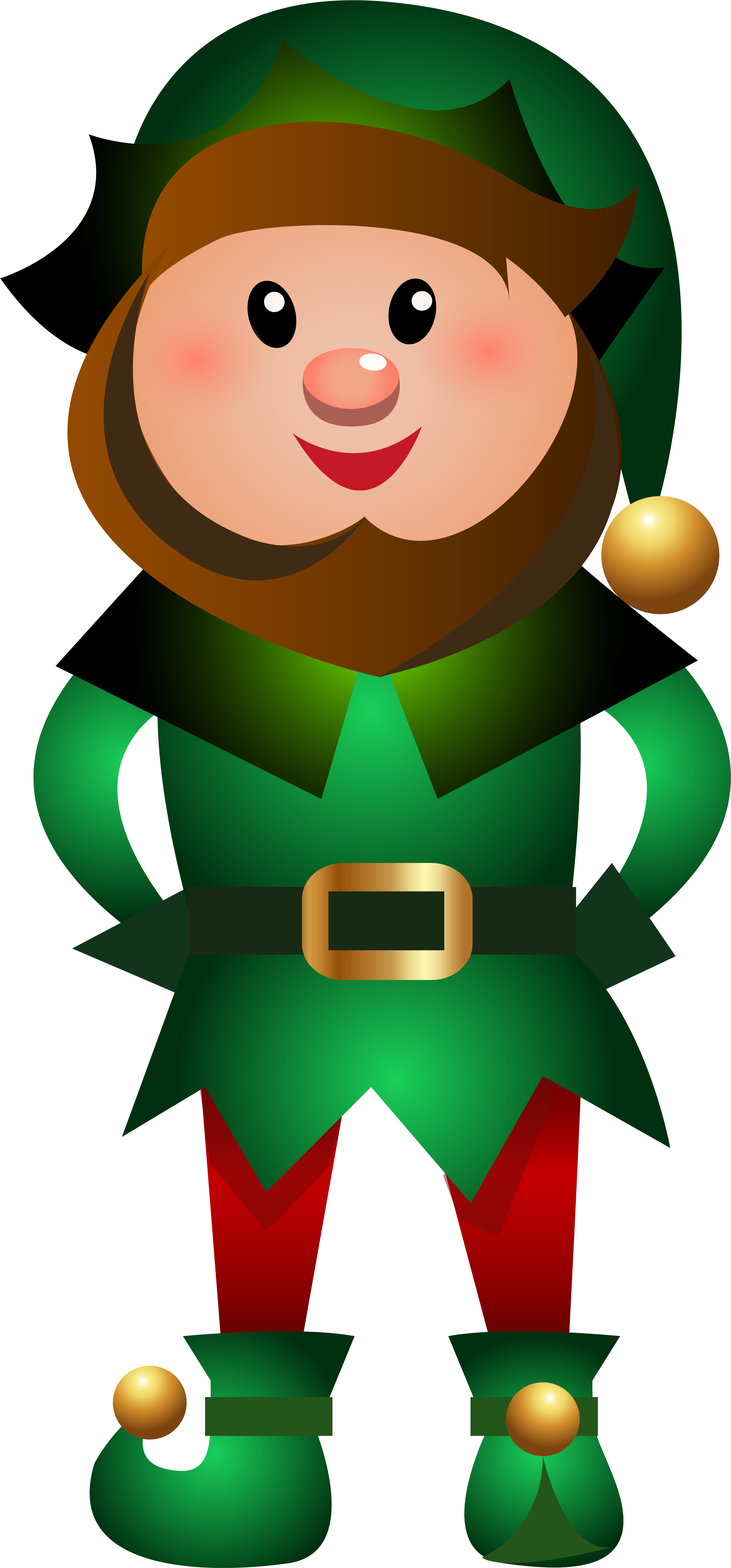 Elf Clipart Transparent - Cartoon (3139x6404), Png Download