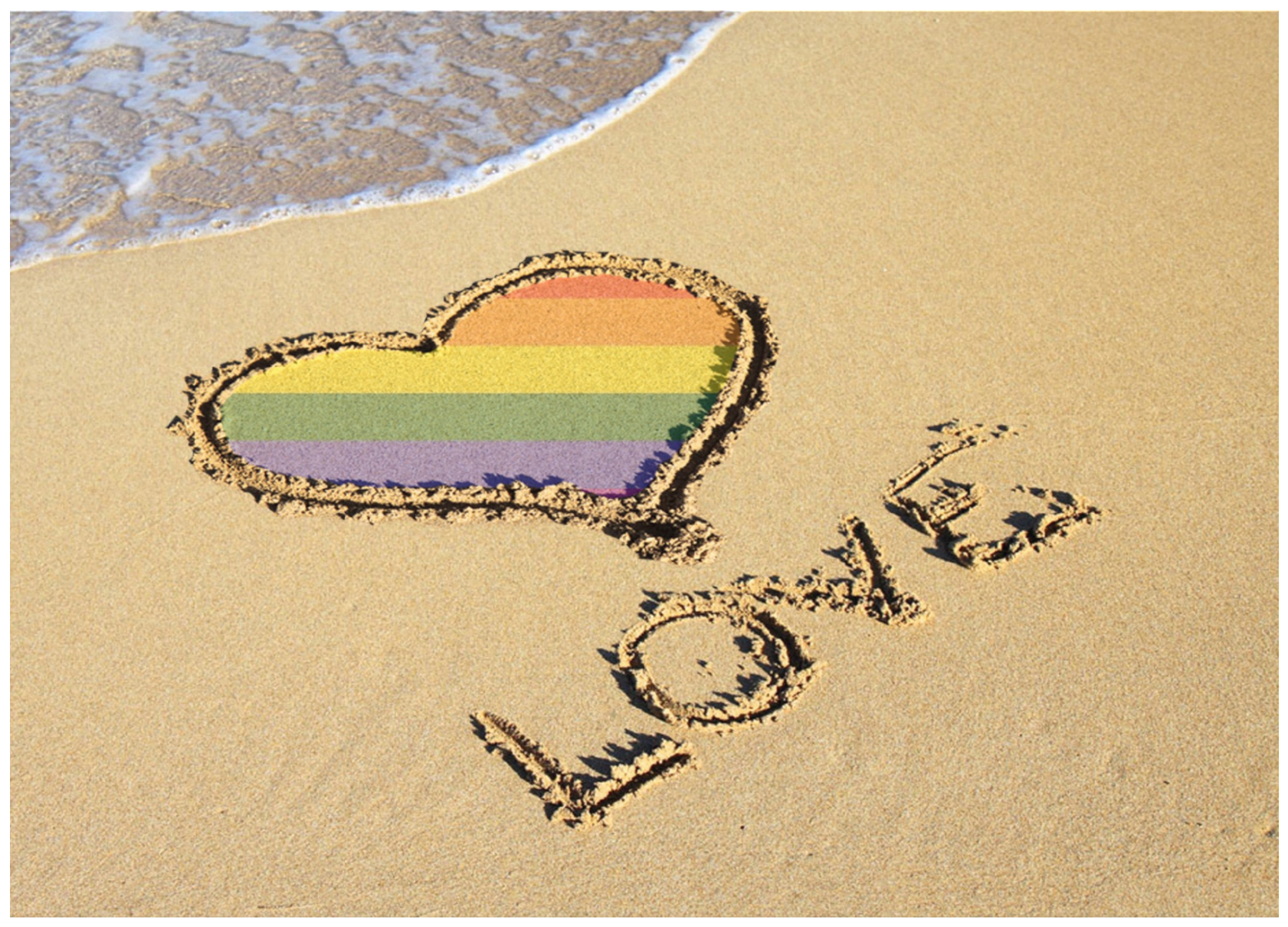 Same Sex Wedding Invites - Love From The Heart (1840x1840), Png Download