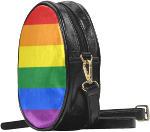 Gay Pride Rainbow Flag Stripes Round Sling Bag - Messenger Bag (500x500), Png Download