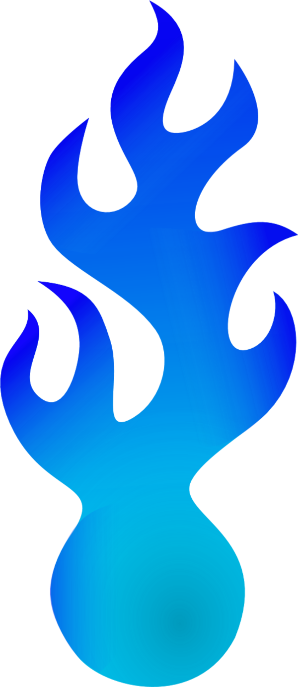 Clip Art Free Image - Blue Fire Cartoon Transparent (600x1383), Png Download