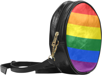 Gay Pride Rainbow Flag Stripes Round Sling Bag - Messenger Bag (500x500), Png Download
