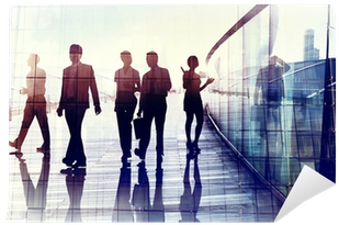 Silhouettes Of Business People Walking In The Office - International And Comparative Employment Relations: (400x400), Png Download