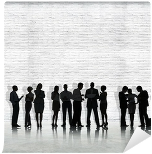 Silhouette Of Business People On Concrete Background - Migrant Entrepreneurship (400x400), Png Download