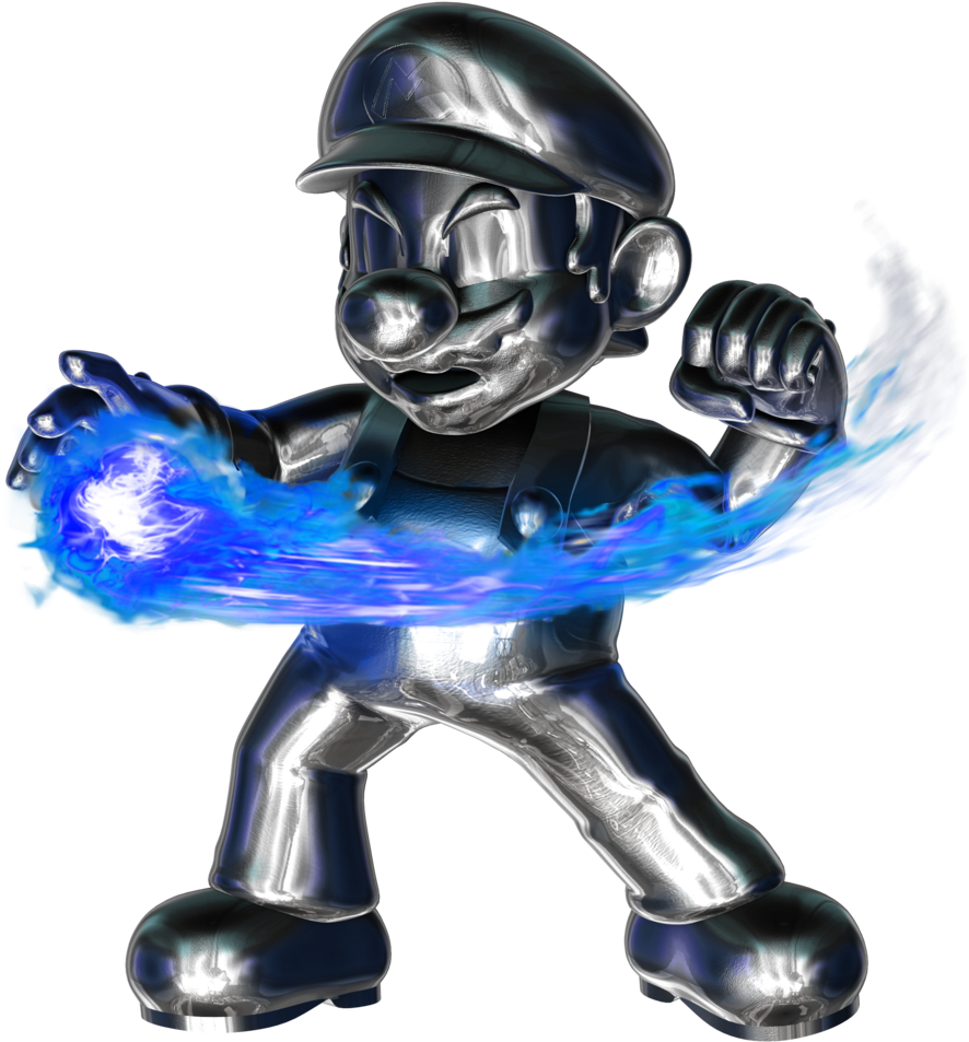 Metal Mario Fireball 4 4 By Nibroc Rock-d90bule - Metal Mario Super Smash Bros 4 (1024x1024), Png Download