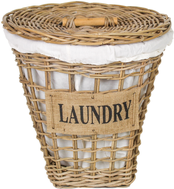 Laundry Basket - Koboo/cotton - Hsm Collection - Wasmand Laundry - Rond - Linnen (659x480), Png Download