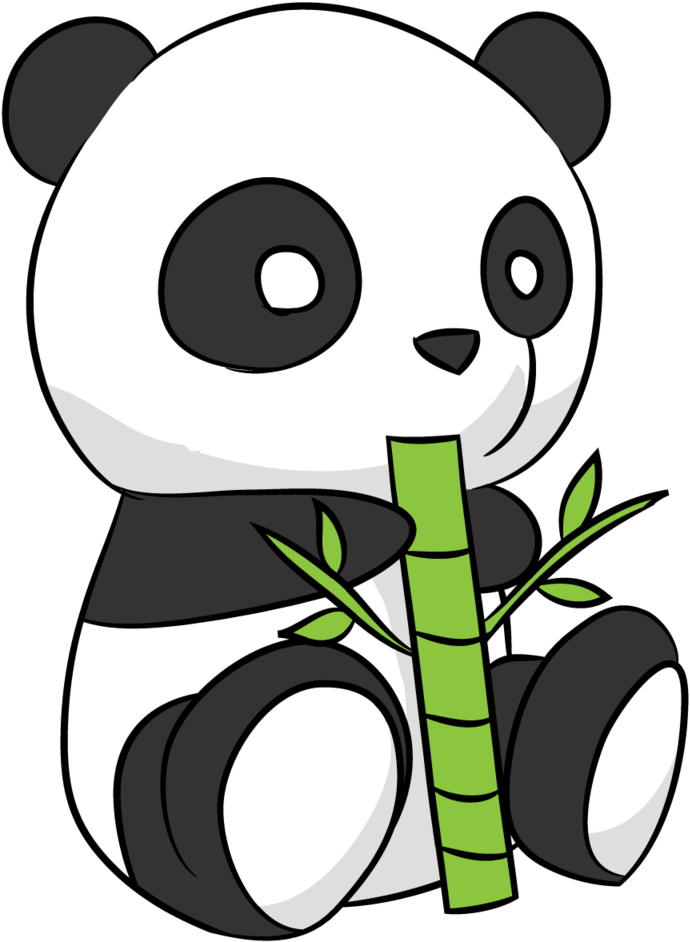 Cute Panda Png Free Download - Cute Panda Drawing (894x894), Png Download