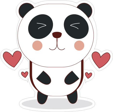 Cute Panda Png High-quality Image - Giant Panda (500x500), Png Download