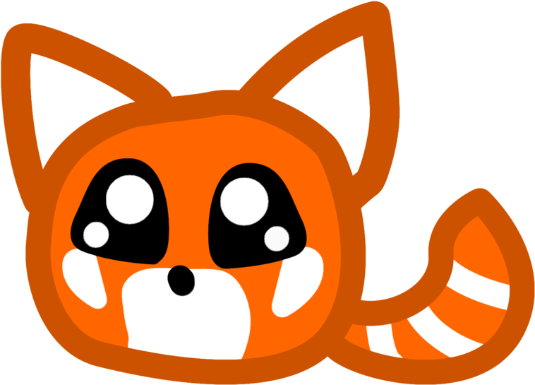 Red Panda Clipart Drawn - Red Panda Drawing (900x741), Png Download