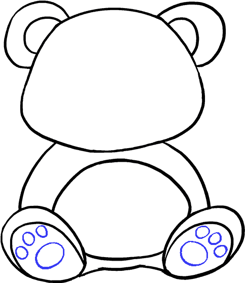 How To Draw Cartoon Panda - Giant Panda (678x600), Png Download