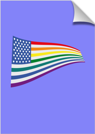 United States Rainbow Flag - Independence Day (674x516), Png Download