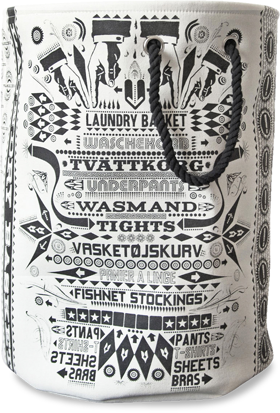 Laundry Basket By Lorenzo Petrantoni For Seletti-0 - 'laundry Basket' Cotton Laundry Basket, Laundry Baskets, (1000x1046), Png Download