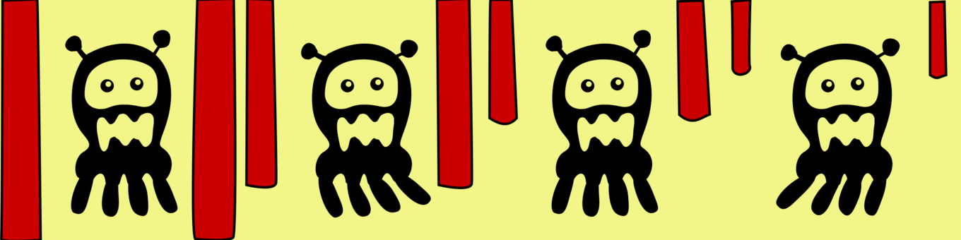 Monster Pac-man Ghost Computer Icons - Ghosts (1360x340), Png Download