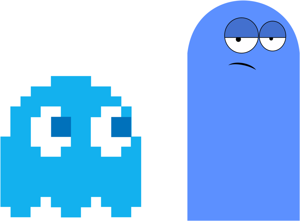Pac-man Ghost Png Transparent Image - Bloo Pacman (1037x770), Png Download