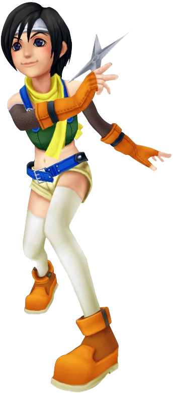 Yuffie Kh - Yuffie Kingdom Hearts Jump (344x779), Png Download