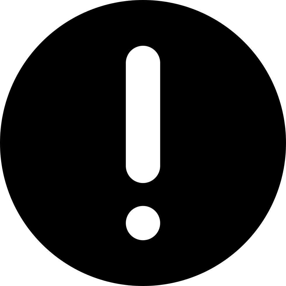 Exclamation Mark White Icon (980x980), Png Download