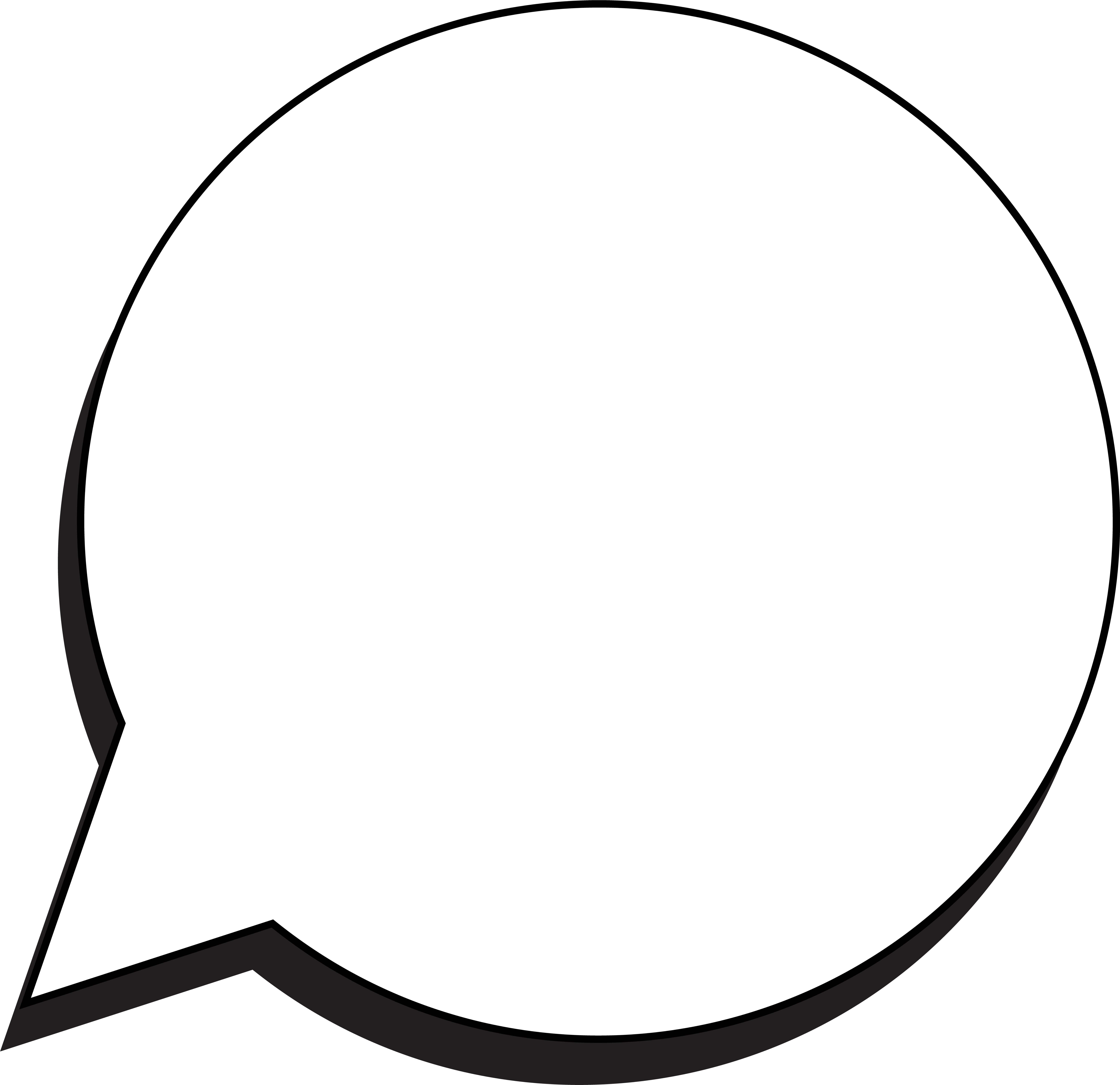 Comic Bubble Png (8000x7752), Png Download
