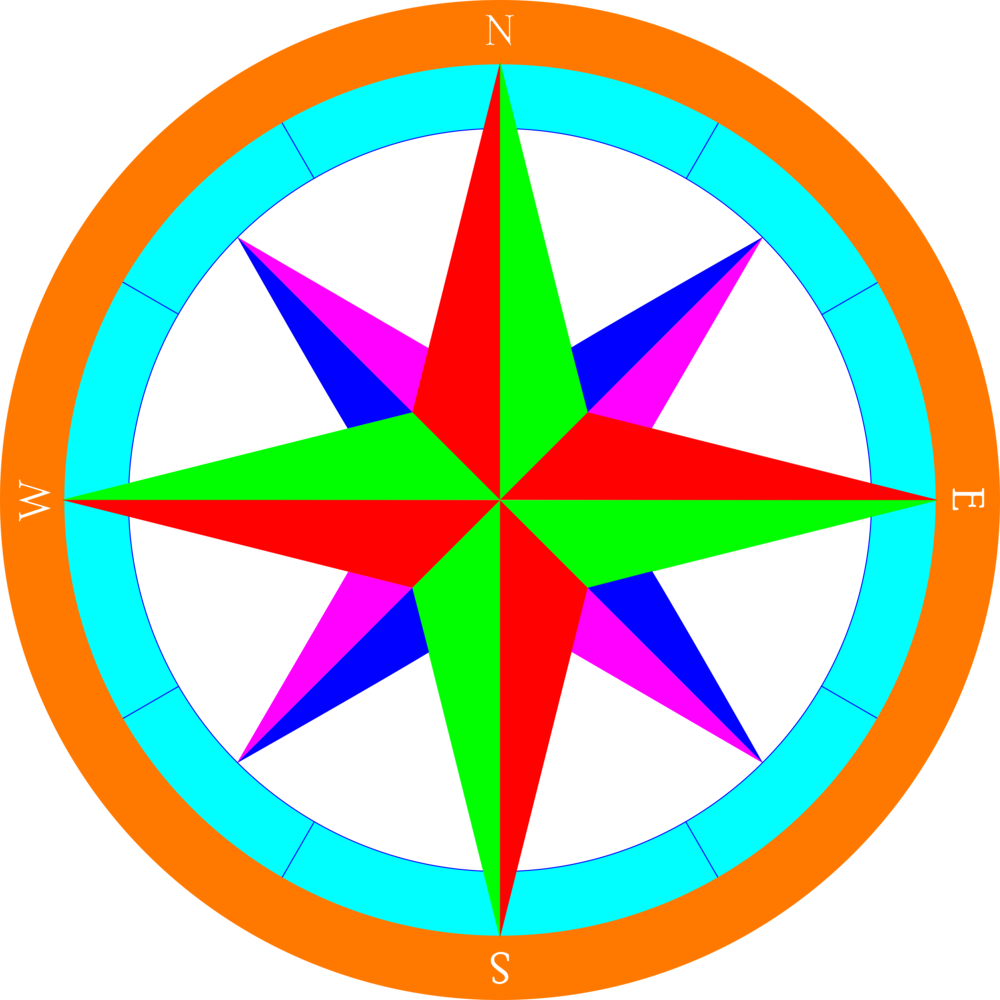 Compassrose - Angel Tube Station (1000x1000), Png Download